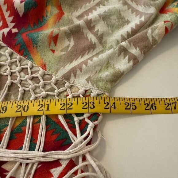 Ralph Lauren Denim & Supply Southwestern Fringed Sweatshirt SzL Western, Boho - Picture 9 of 12